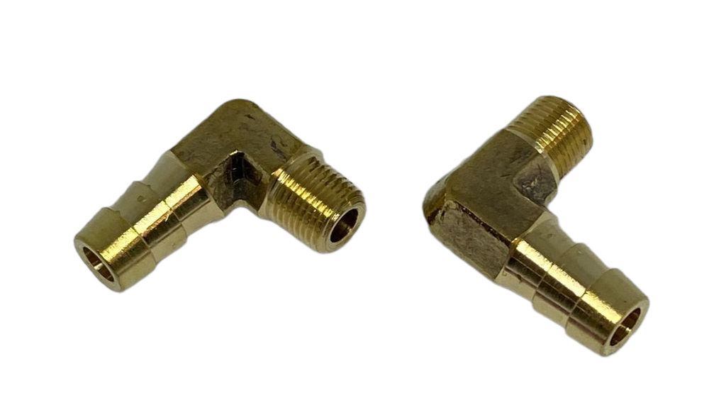 Factory B Pipe Brass 90 Degree Exhaust Fittings (Pair) Showtime Freestyle