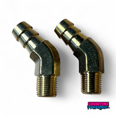 Factory B Pipe Brass 45 Degree Exhaust Fittings (Pair)