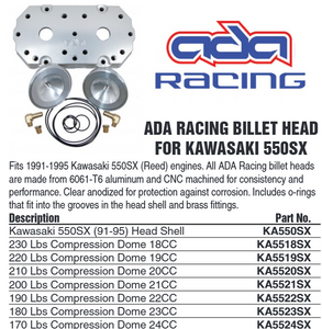 ADA Racing Billet Head Kawasaki Jet Ski 550SX