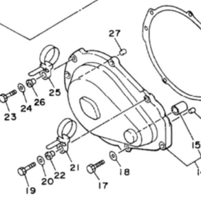 Yamaha OEM Crankcase Cable/Wire Clip