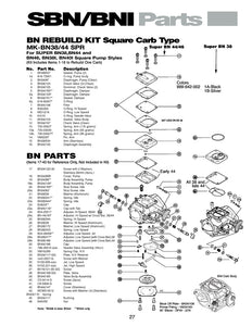 Mikuni Carburetor Individual Parts Super BN38/44/46
