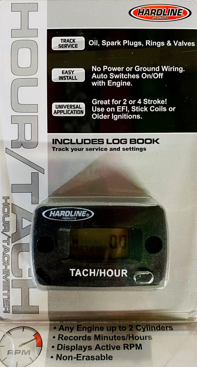Hardline Products 2 Cylinder Hour Tach Meter Showtime Freestyle